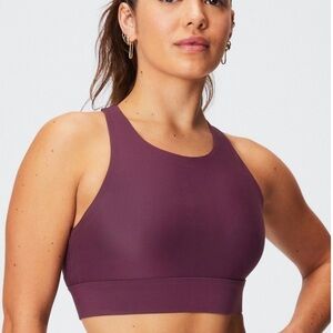 Fabletics No-Bounce Sports Bra Dark Purple